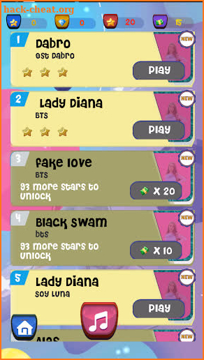 Piano diana Games lady songs 2021 screenshot