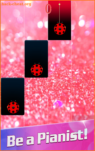 Piano Ladybug Noir Tiles screenshot