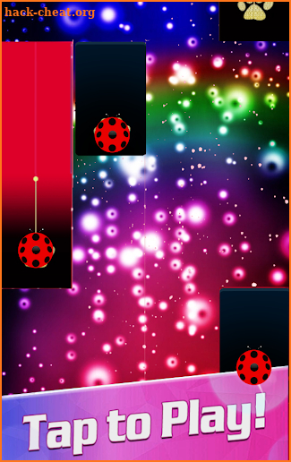 Piano Ladybug Noir Tiles screenshot