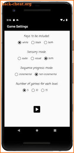 Piano Memory Game screenshot