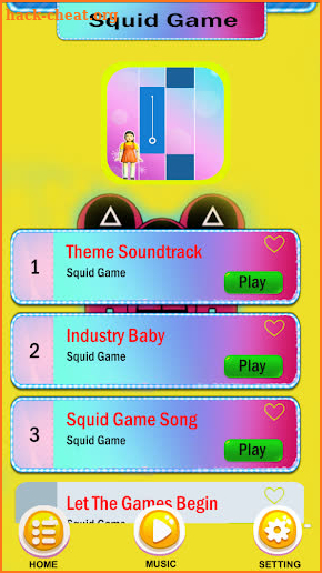 Piano Squid Game Tiles screenshot