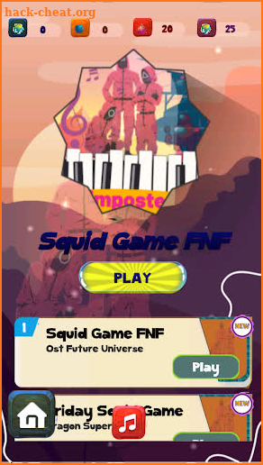 Piano squid Mod Funkin- game fnf funny screenshot