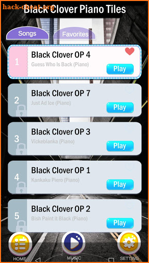 Piano Tiles - Black Clover piano screenshot