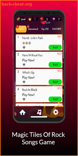 Piano Tiles Of Rock Songs Game screenshot