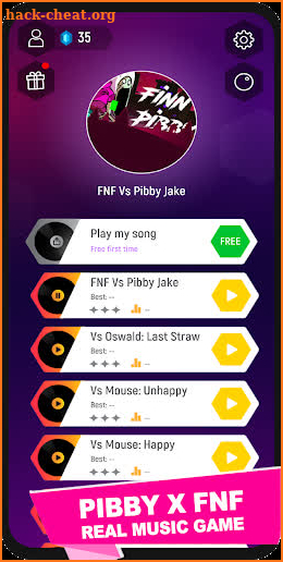 Pibby x FNF Music Tiles Game screenshot