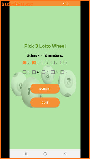 Pick 3 Lotto Wheel screenshot