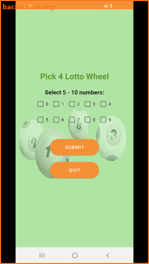 Pick 4 Lotto Wheel screenshot