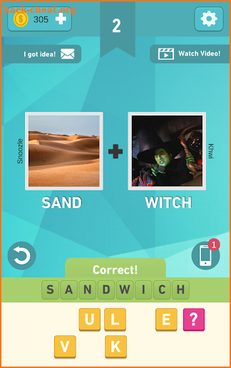 Pictoword : Just 2 Pics 1 Word guessing game screenshot