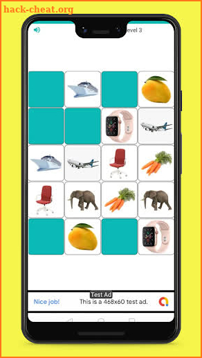 picture match memory game screenshot