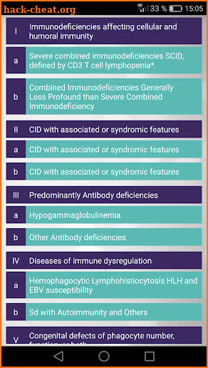 PID Phenotypical Diagnosis screenshot