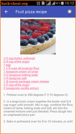 Pie recipes with photo offline screenshot