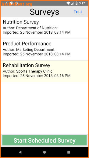 PIEL Survey screenshot