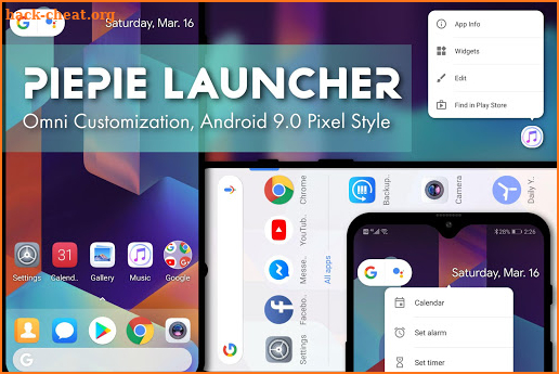 PiePie Launcher- Omni Customizable Pixel  Launcher screenshot