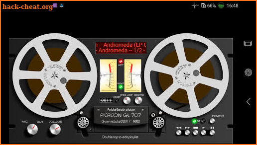 Piereon GL-707 folder player vintage VU-meter reel screenshot