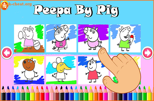 Pig Coloring book Pepaa Cartoon screenshot