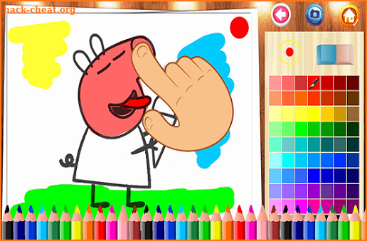 Pig Coloring book Pepaa Cartoon screenshot