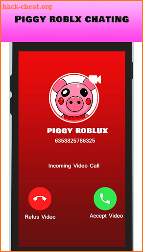 Piggy fake call Simulation screenshot