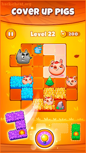 Pigs and Wolf - Block Puzzle screenshot