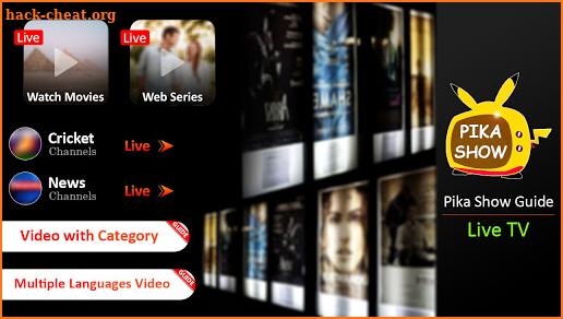 Pikashow Live TV Channels Guide screenshot