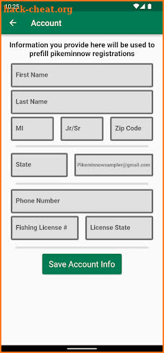 Pikeminnow Registration screenshot