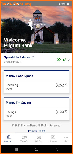 Pilgrim Bank Mobile screenshot