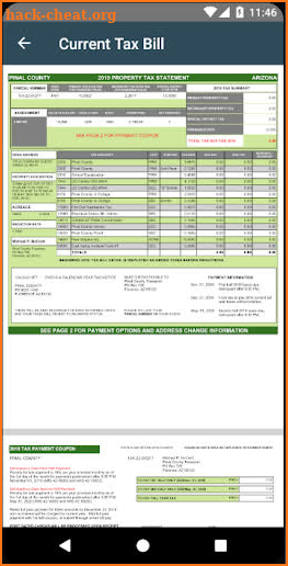 Pinal County Property Tax screenshot
