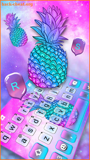 Pineapple Galaxy Keyboard Theme screenshot