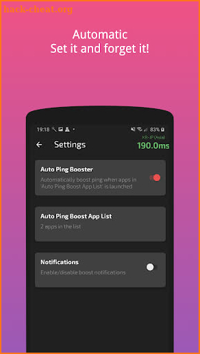 Ping Booster Free ⚡Winner settings for better ping screenshot