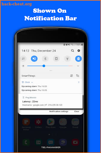 Ping Monitor On Status Bar screenshot