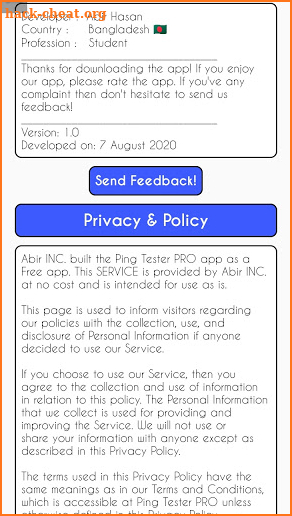Ping Tester PRO screenshot