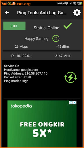 Ping Tools Anti Lag Gaming screenshot