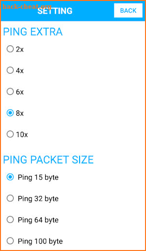 Ping tweaker - tweak ping up to 5000 byte/s screenshot