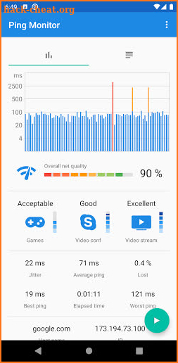 Pingmon – ping test & net monitoring screenshot