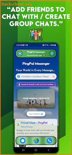 PingPal Text Now Messenger screenshot