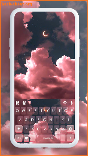 Pink Aesthetic Sky Keyboard Background screenshot