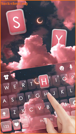 Pink Aesthetic Sky Keyboard Background screenshot