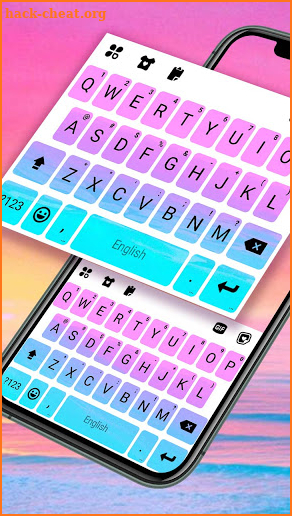 Pink Beach Live Keyboard Background screenshot