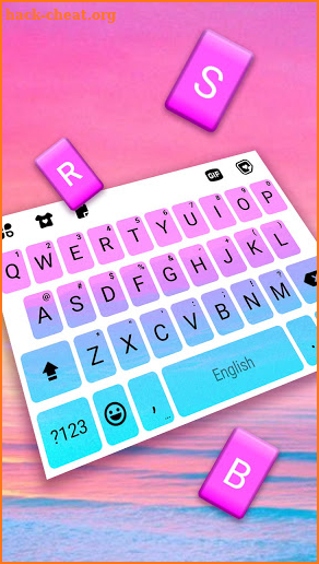 Pink Beach Live Keyboard Background screenshot