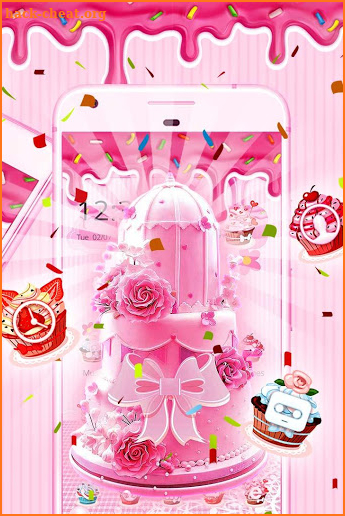 Pink Birthday Cake Launcher screenshot