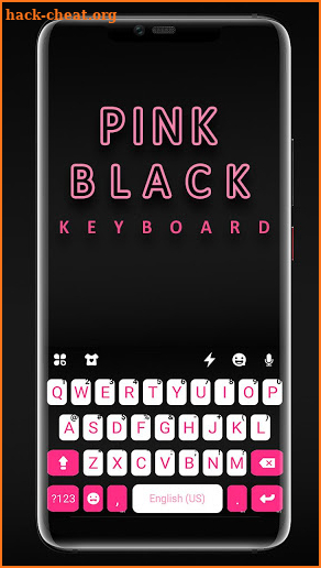 Pink Black Chat Keyboard Theme screenshot