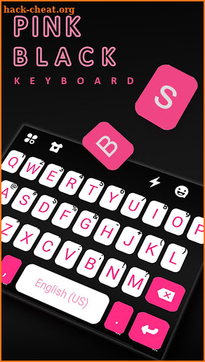 Pink Black Chat Keyboard Theme screenshot