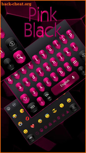 Pink Black Cool Keyboard screenshot