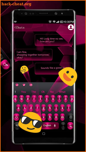 Pink Black Cool Keyboard screenshot