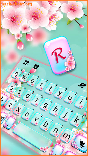 Pink Blossoms Keyboard Background screenshot