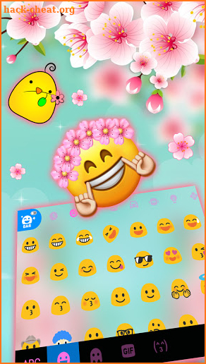 Pink Blossoms Keyboard Background screenshot