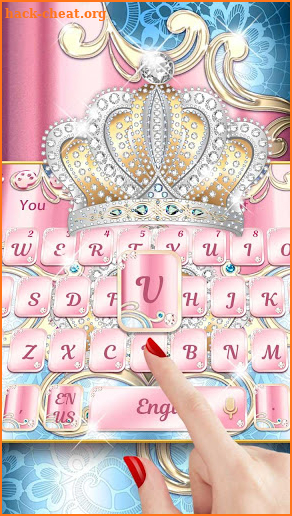 Pink Blue Crown Keyboard screenshot