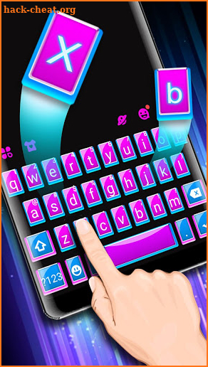 Pink Blue SMS Keyboard Theme screenshot