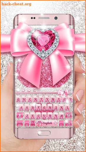 Pink bow diamond keyboard screenshot