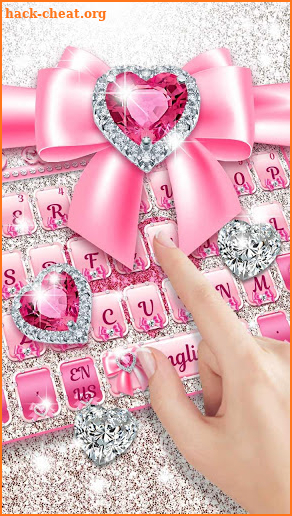Pink bow diamond keyboard screenshot