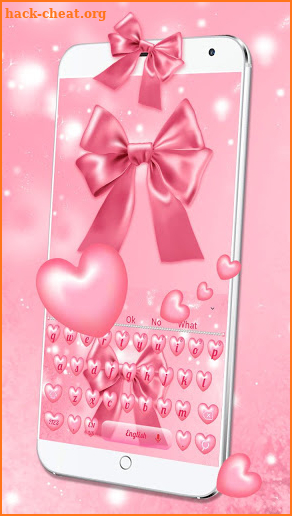 Pink Bow Love Keyboard screenshot